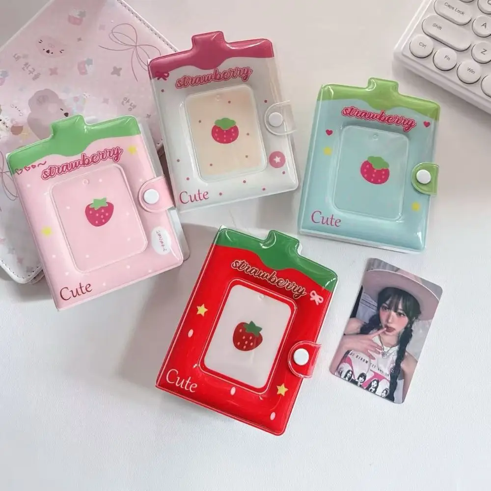 Cute PVC Card Album 3 Inch with 16 Internal Pages Idol Card Collect Book Mini Photocard Binder