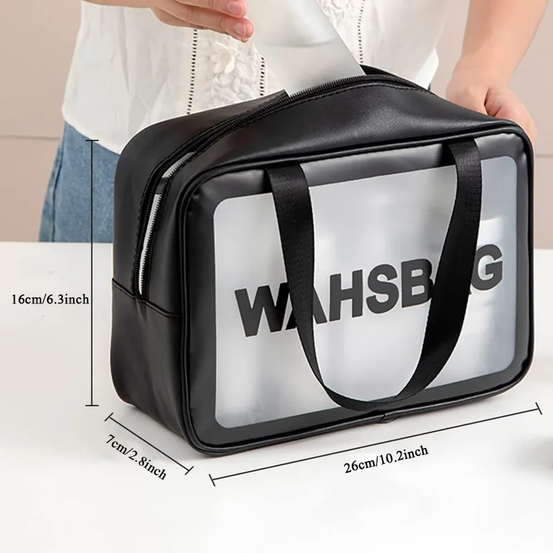 แบบพกพา Travel CLEAR Storage Bag Organizer กระเป๋ากันน้ํา Washbag เครื่องสําอางค์โปร่งใสกรณี