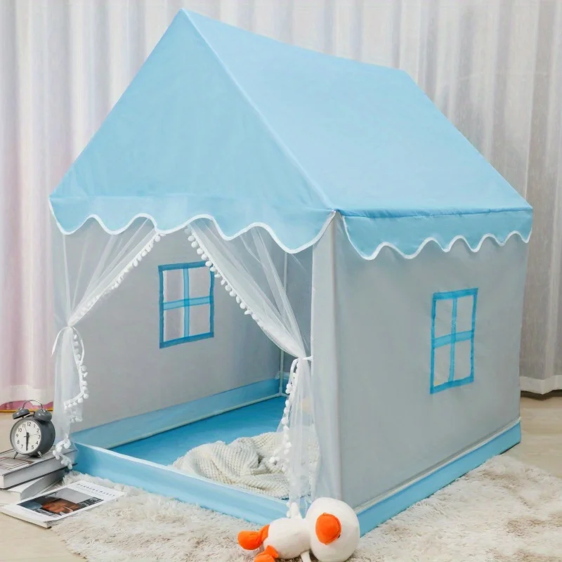 Binnenspeeltent voor jongeren - Roze/Blauw/Geel, Polyester en PVC, Perfect voor thuisspelen en kleuterschool