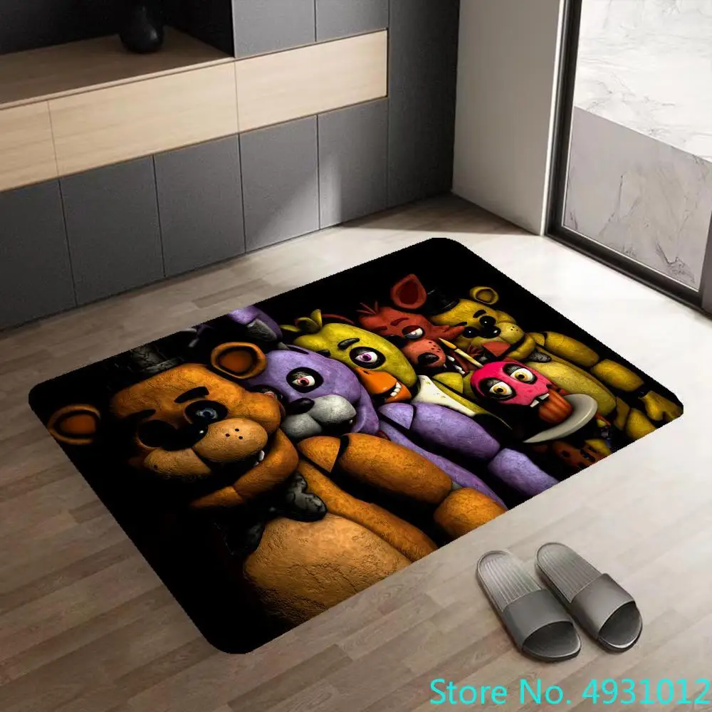 Fnaf Five-nights-At-Freddys Bathroom Mat Anti-slip Absorb Water Long Strip Living Room Bathroom Bedroon Mat Welcome Doormat