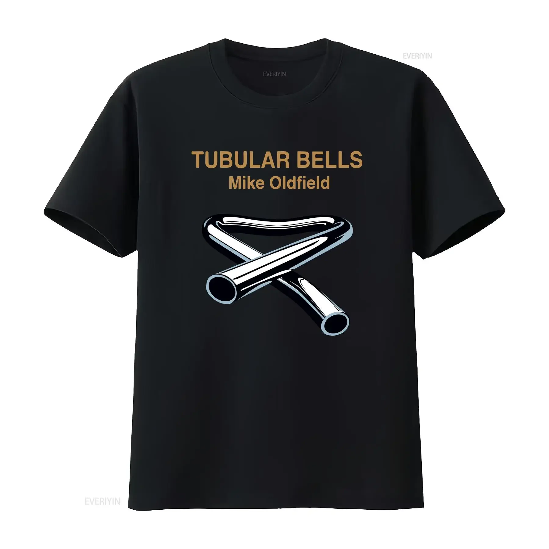 Camiseta de algodón Mike Oldfield Tubular Bells Album Kevin Ayers David Bedfor, ropa de diseñador vintage lavada y cómoda para hombre