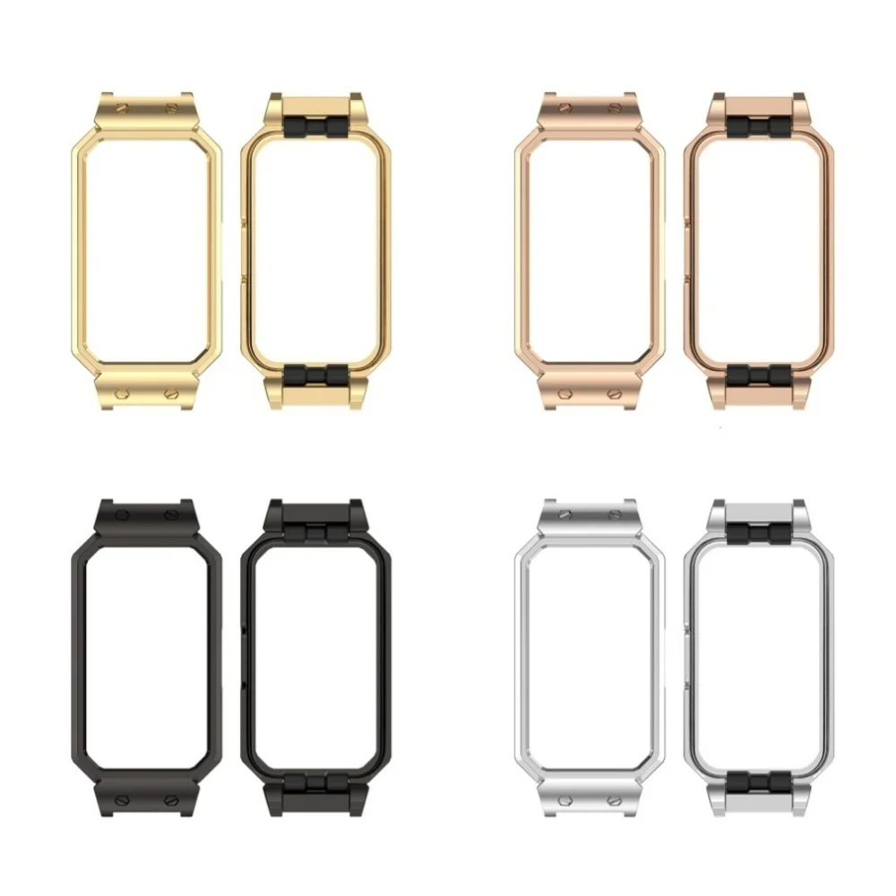 Metal Case Cover For Huawei Band 10 10NFC 9 9NFC 8 8NFC High Quality Smart Watch Protective Accessories Connect 12mm Width Strap