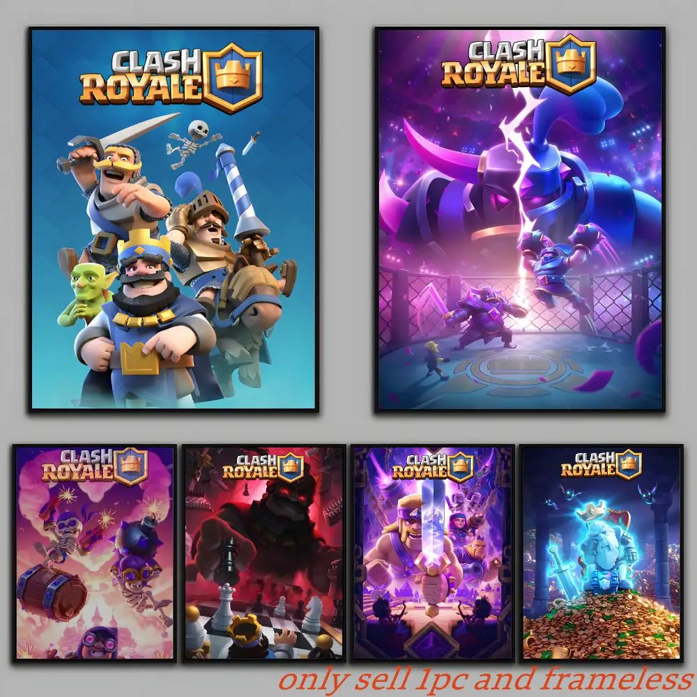 Clash Royale game Poster Painting Prints Wall Art Picture Film Room Home Bar Cafe Decor Home  Mural
