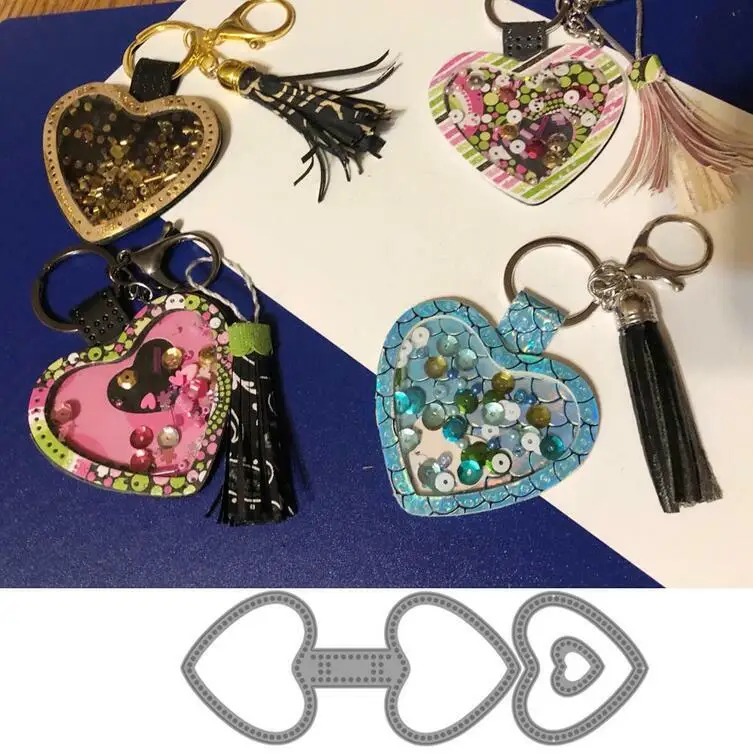 Matrices de découpe en métal, moule en forme de cœur, décoration de Scrapbooking, cartes en papier, couteau artisanal, modèle de poinçon de lame, pochoirs de gaufrage