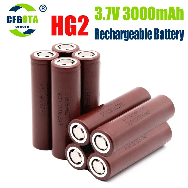 100% oryginalna nowa bateria HG2 18650 3000 mAh bateria 18650 HG2 3,7 V rozładowanie 20A dedykowana do akumulatora wkrętarki