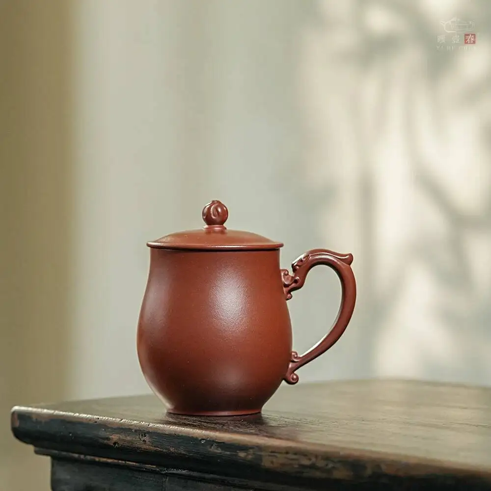 Yihu Chun High-End Yixing Purple Clay Famous Artist Tang Xuanwu's Handmade Tea Cup, Original Mineral Base Clear Dragon Bead Cup