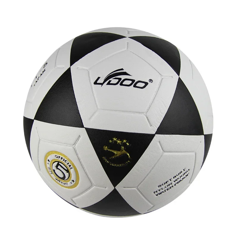 Bola Sepak Ukuran 5 PVC Tahan Aus Bola Pertandingan Sepak Bola Profesional Uniseks Pertandingan Dalam Ruangan Luar Ruangan Latihan Tim Sepak Bola