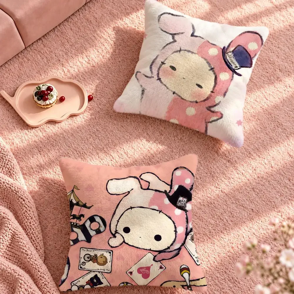 Dreamy Sentimental Circus Cushion Cover Cute Cartoon Throw Pillow Cover Soft Plush Cushion Cover Sofa Bedroom Home Decor