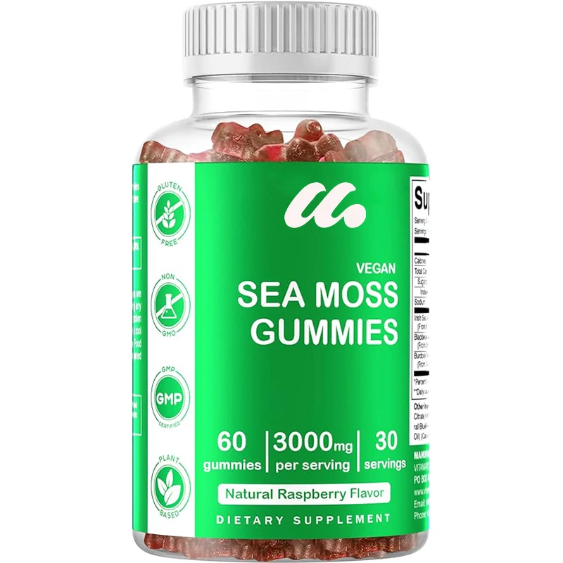 

Irish seaweed gummies -60 vegetarian gummies - made from bladder and burdock roots - thyroid, energy, immune support