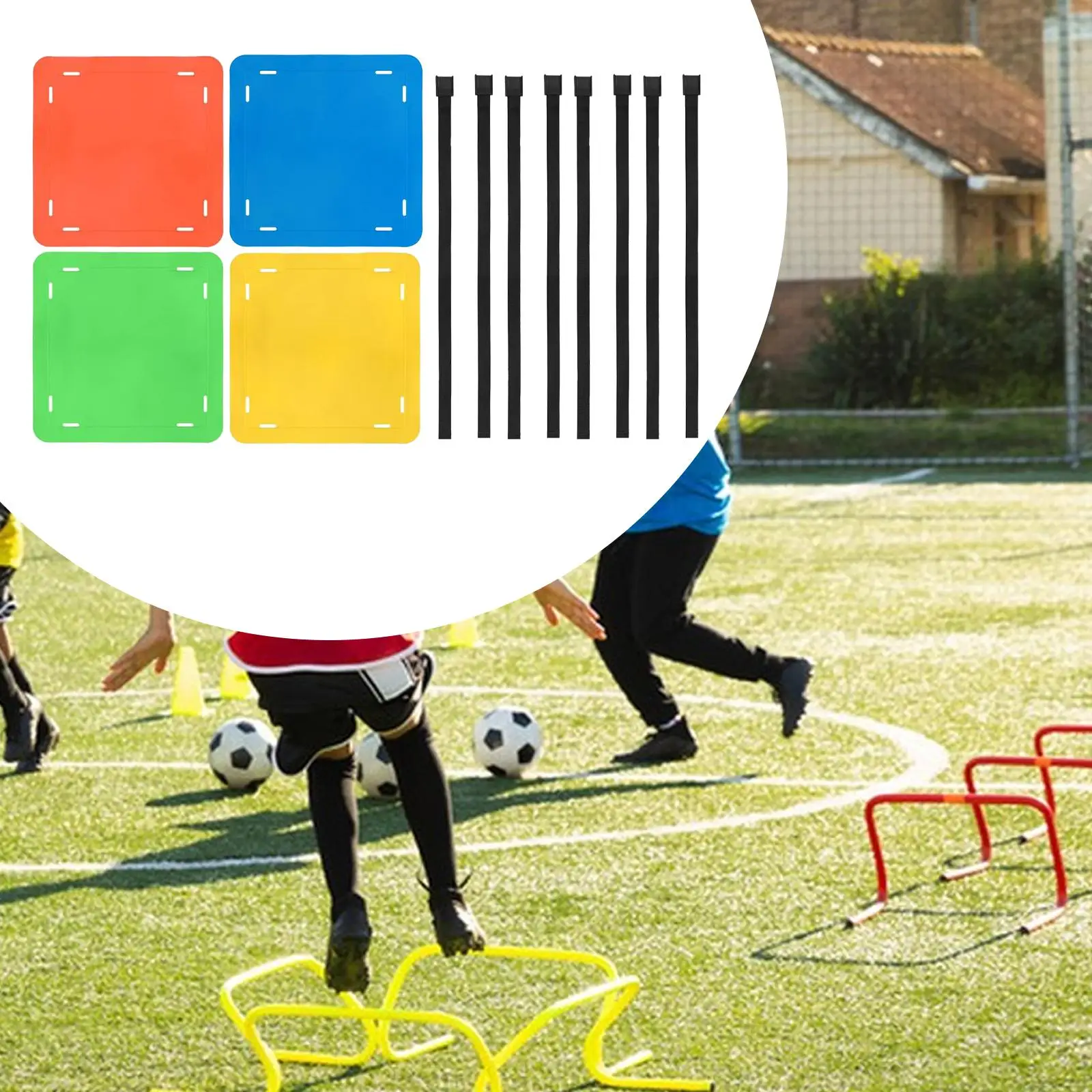 เป้าหมายประตูฟุตบอล 4x อุปกรณ์ฝึกซ้อมฟุตบอลสำหรับกีฬาเบสบอลฟุตบอล