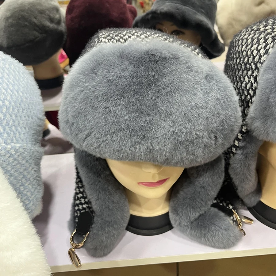 Hats For Woman Real Fur Hats Children Real Raccoon Fur Cap Fluffy Winter Cap Men Fashion Best Selling 2023