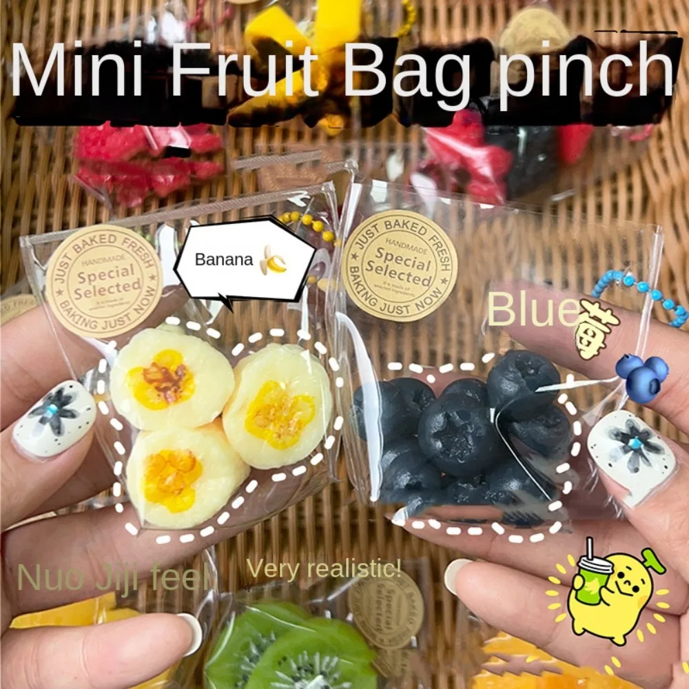 

Simulated Fruit Cute Fruit Squeeze Toys Sensory Toy Strawberry Simulation Fruit Squeeze Bag Cartoon TPR