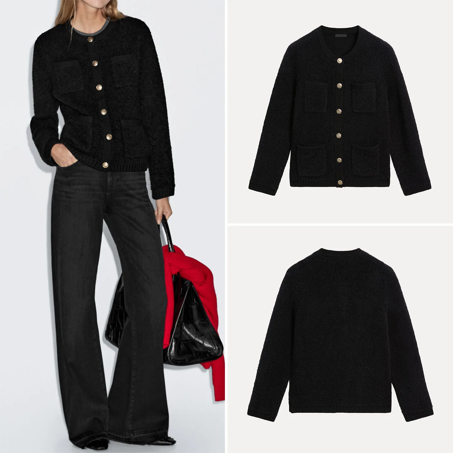 

Faionable round Ne Open Cardigan Women's Knitted Sweater Personali Match All Seasons Z Brand 2025 Autumn New Arrival