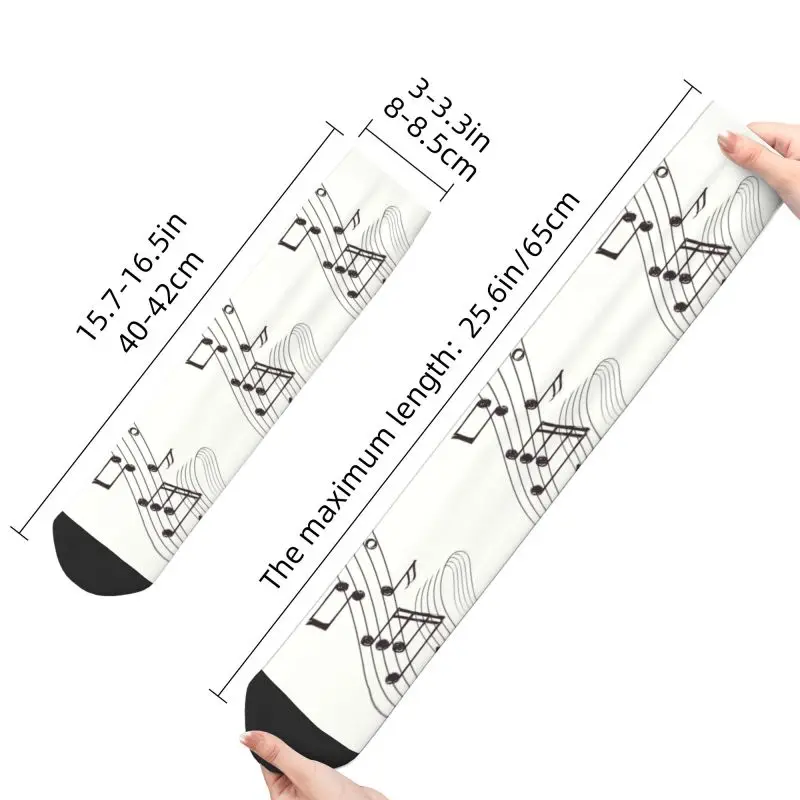 Funny Music Notes Melody Socks Men Women Warm 3D Printed Fashion Personality Notes Football Sports Socks