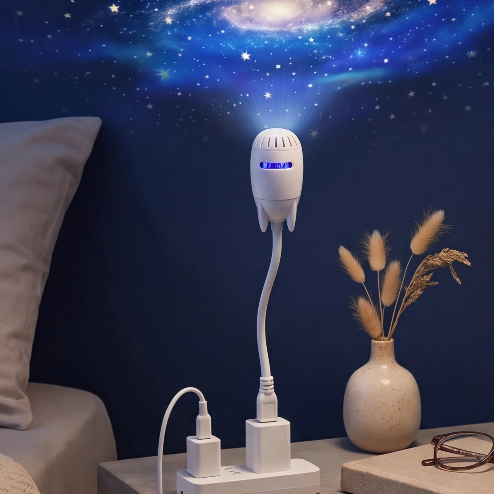 Multi-Pattern Starry Sky Lights 360° Adjustable Atmosphere Projector Night Light Dimmable Star Projection Lamp for Party Decor
