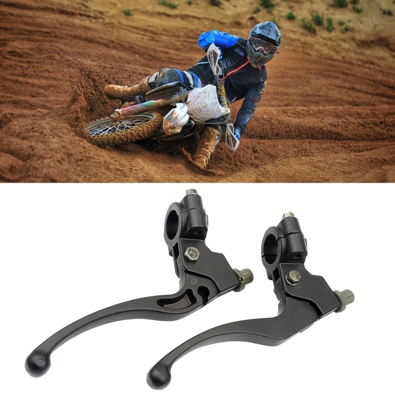 Motorcycle Brake Cable Clutch Lever 7/8\'\' 22mm Mount for Honda CRF50 XR50 Kawasaki Suzuki Scooter Dirt Bike Scootor 2pcs