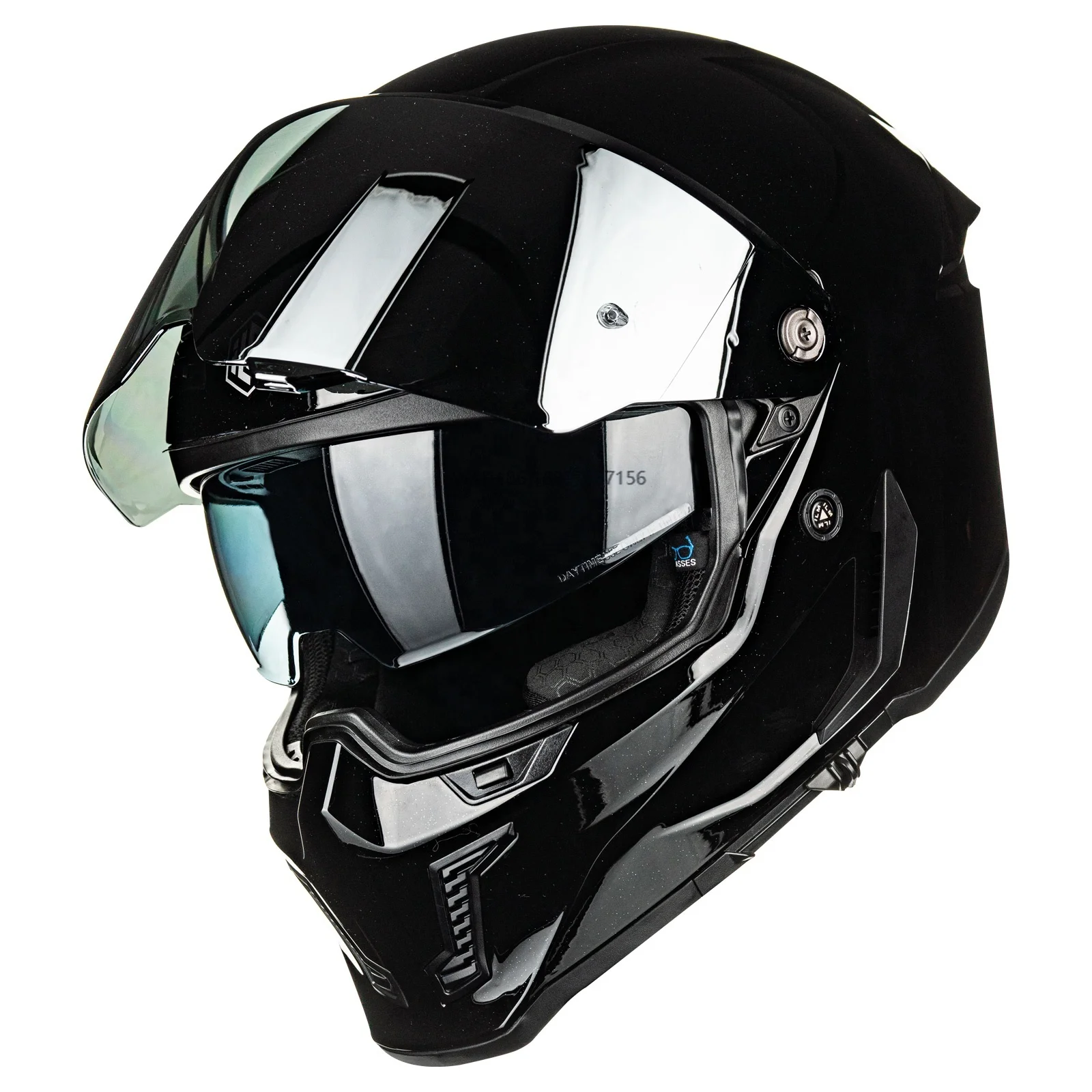 

Мотоциклетные шлемы-интегралы DOT ECE с графическим дизайном, двойным визором, для уличных гонок, глянцевый черный, модель MF509Pro