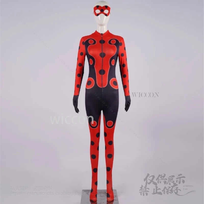 Ladybug Reddy Kawaii Miracle Girls Season 6 Onesie Women Girls Cosplay Costume Wigs XS-2XL 120-150 Halloween Show Tights Costume