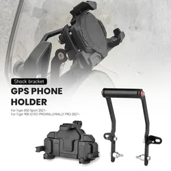 Motorcycle New GPS Phone Navigation Mount Bracket Anti shake bracket For Tiger 850 2021- Tiger 900 GT Rally PRO 2021 - 2023