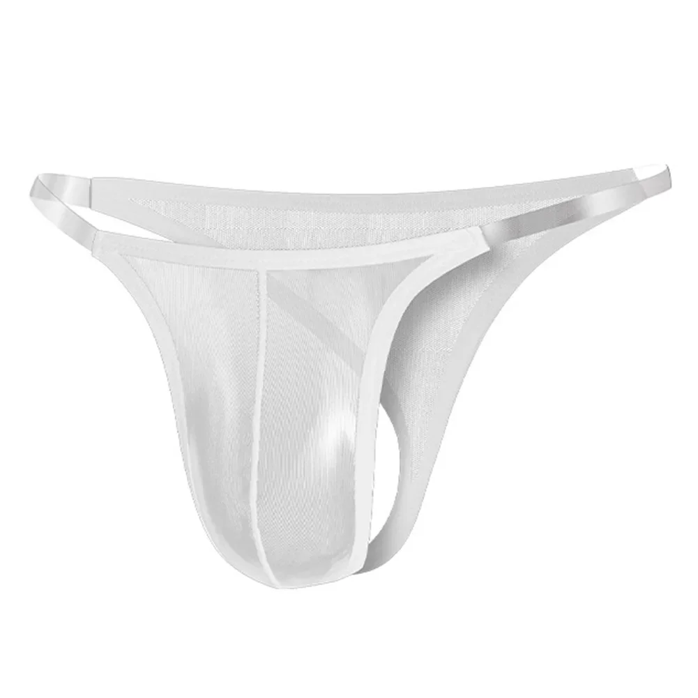 Sexy Mannen Sheer Mesh Perspectief Thong Slips Effen Ademend Zweet T-Back Onderbroek Lage Taille Zacht Ondergoed Erotische Knickers