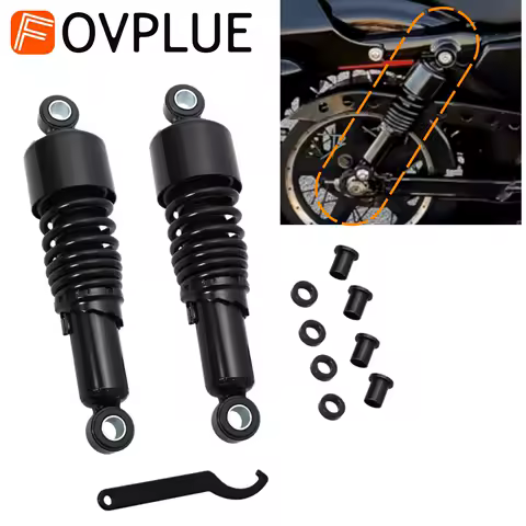 Motorcycle 10.5" 267mm Rear Shocks left &amp; Right For Harley Sportster XL883N Superlow Iron XL1200 XL1200C Custom XL883C 2004-2012