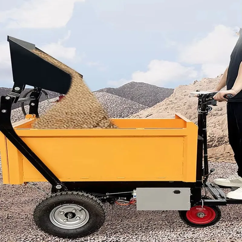 

3 Wheel Mini Electric Cart 1800W Motor Electric Hydraulic Tricycle Dump Truck With Seat Electric Transport Trolley
