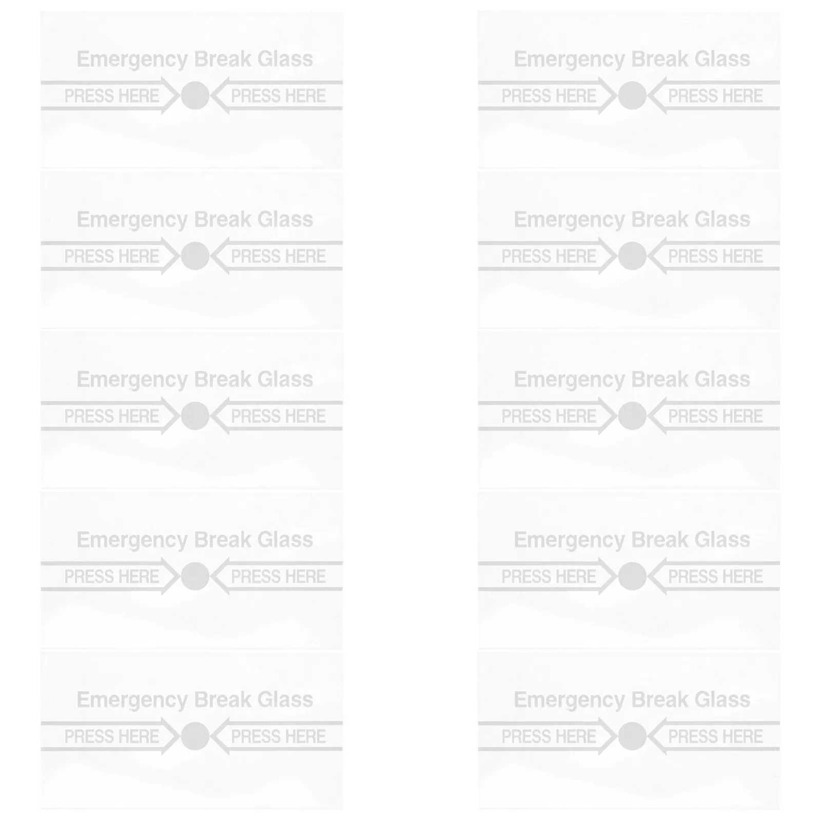 10Pcs Fire Alarm Glass Replacement Pieces High Temperature Resistant Waterproof for Manual Call Point Emergency Activation