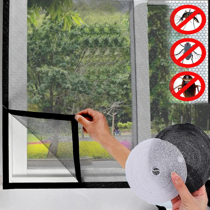 1.5*2M Anti Mosquito Window Screen Mesh Invisible Curtain for Living Room Decoration Summer Self-adhesive Window Curtain