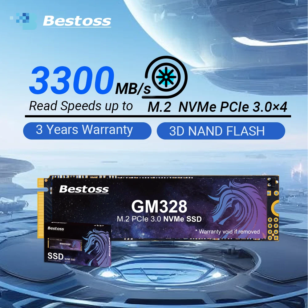 

Bestoss PCIe 3.0 NVMe M.2 2280 SSD 512 ГБ 1 ТБ 2 ТБ Высокопроизводительные твердотельные накопители для игровых компьютеров для настольных и портативных ПК