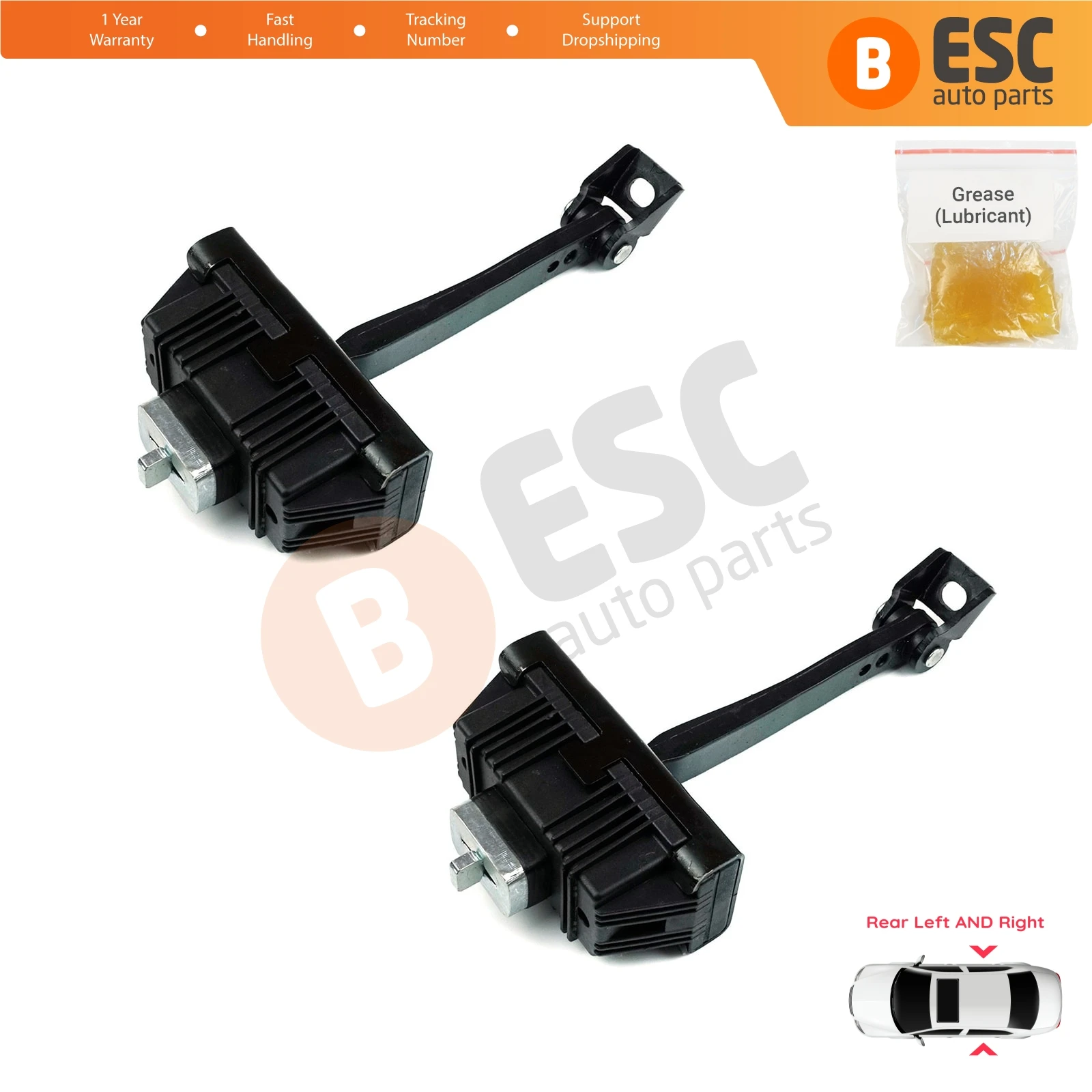 EDP1083-1 2 Stuks Achter Links EN Rechts Deur Catch Scharnier Rem Stop Controleer Band Limiter voor BMW X3 E83 2003-2011 41527176802
