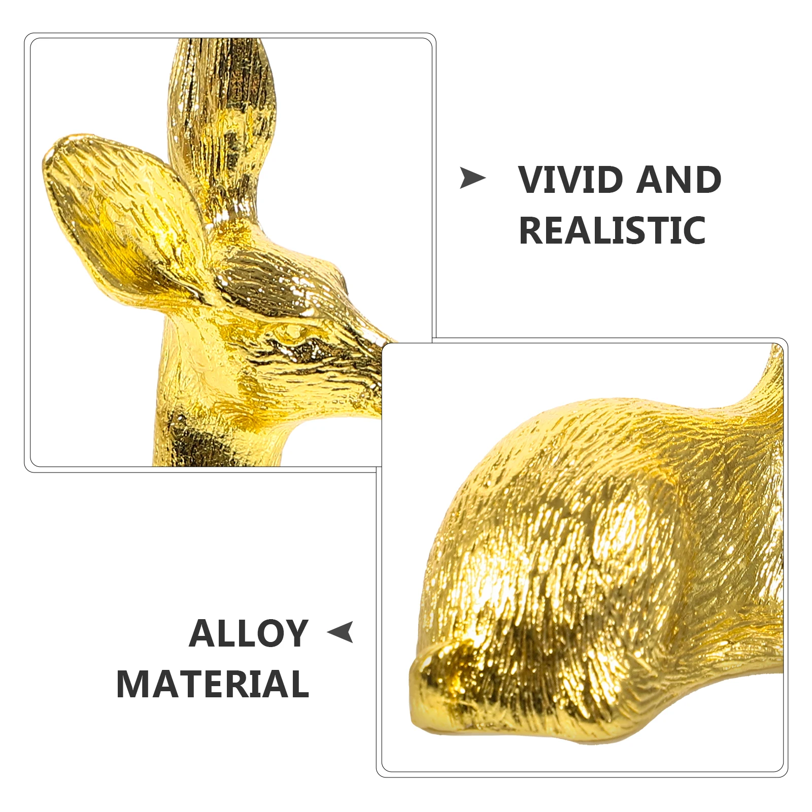 

1Pair Mini Elk Ornament Alloy Deer Decor Home Decoration Desktop Elk Ornaments Home Decoration Desktop Deer Ornament