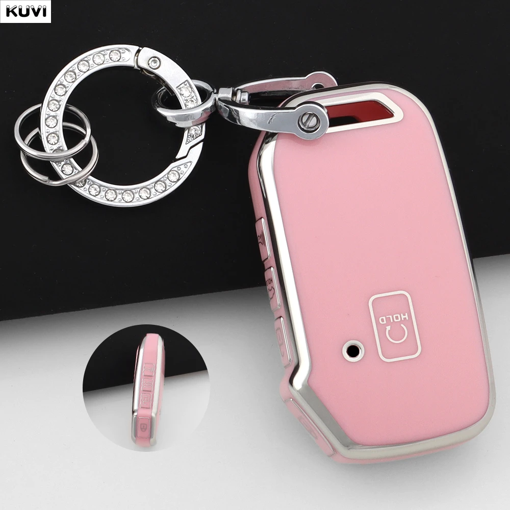 

TPU Car Remote Holder Fob keychian Case Cover For Kia Telluride SX 2021 Sportage R 2022 K5 GT Line 2021 Seltos 2020 Accessories