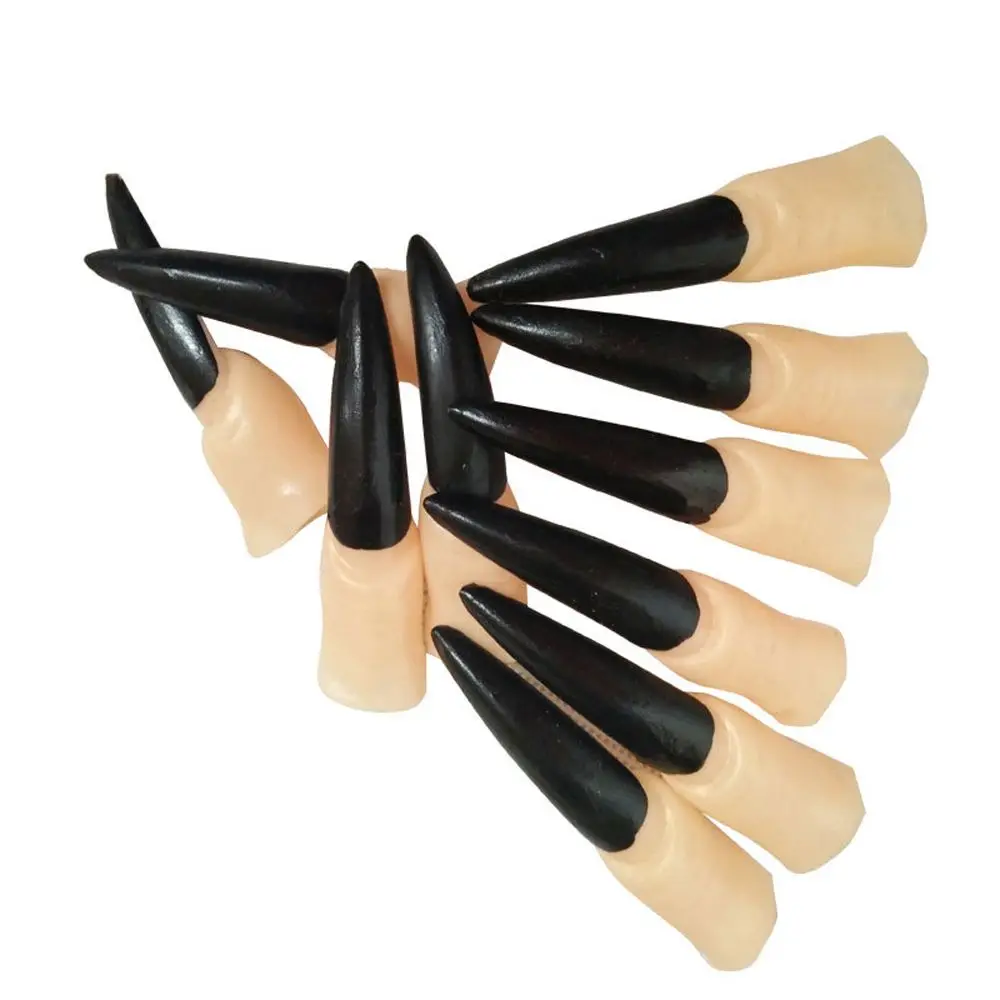 Assustador gótico borracha bruxa unhas crianças para mulheres homens halloween prop brinquedos suprimentos de halloween bruxa nariz malvado bruxa decoração