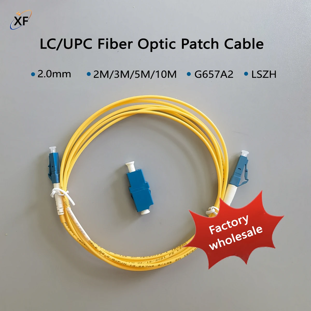 

Fiber Optic Patch Cable LC/UPC-LC/UPC 2M/3M/5M/10M/25M 2.0mm/3.0mm FTTH LSZH G657A2 Simplex Mode Extension Cable Free Adapter