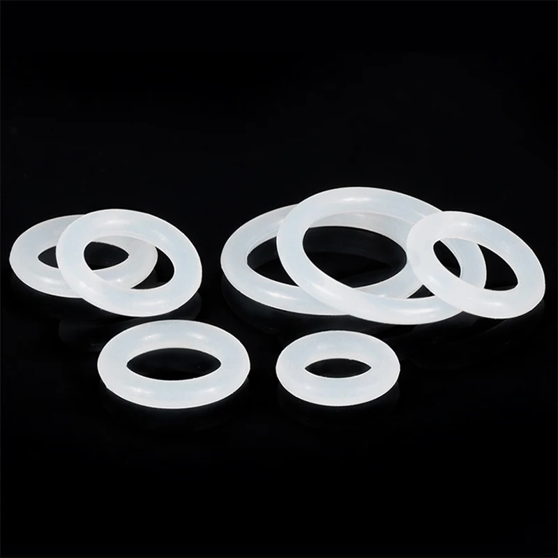 10/30/50pcs CS 1.5mm Food Grade Silicone White O-Ring OD 5-80mm VMQ Sealing Ring Gasket ID 2-77mm Waterproof And Heat Resistant