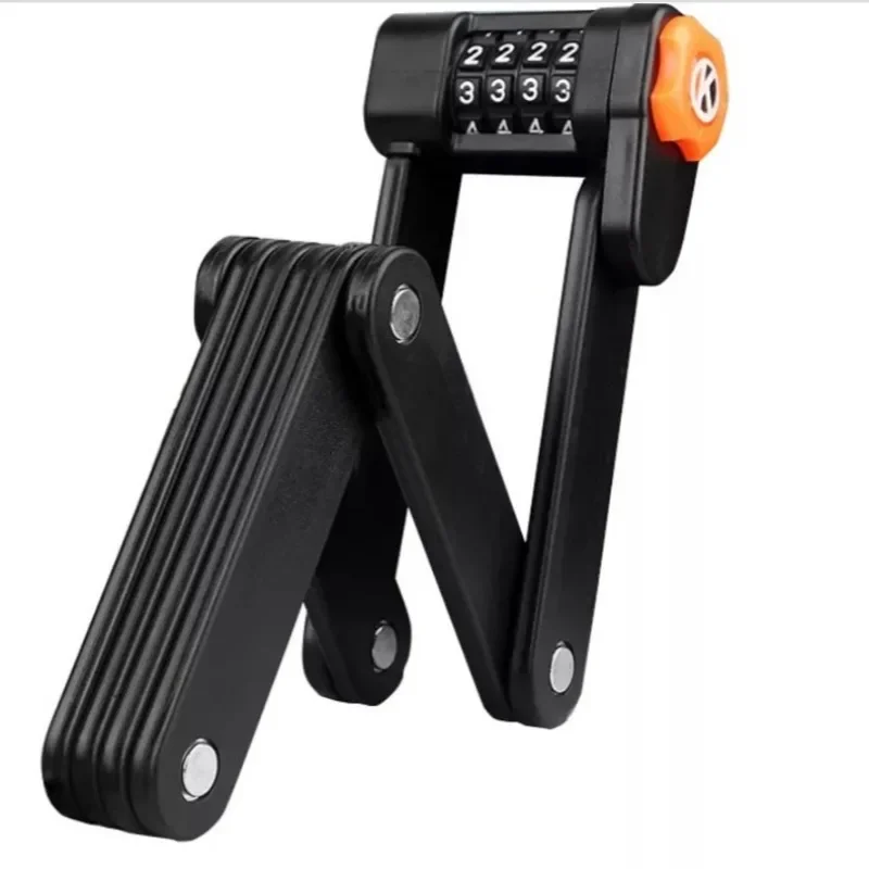 Bicycle lock Anti-theft password Folding lock Mountain bike bicycle accessories Electric vehicle fixed password Folding lock