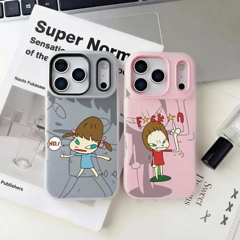 

Художественный чехол для телефона Yoshitomo Nara 2-в-1: съемный прозрачный чехол со слотом для карт и фотографий для iPhone 12-17