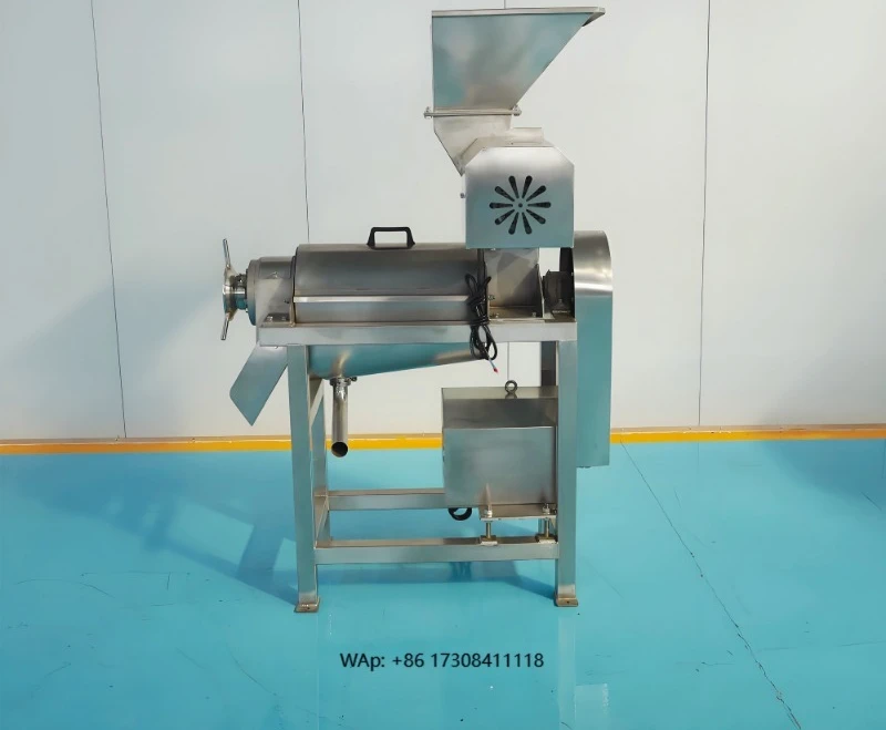 Exprimidor de frutas y verduras de doble motor, alto rendimiento de jugo, menos residuos, funcionamiento continuo, apto para producción comercial