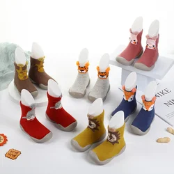 Scarpe da bambino per bambini da interno stampate Creative calze da pavimento per bambini con suola morbida antiscivolo