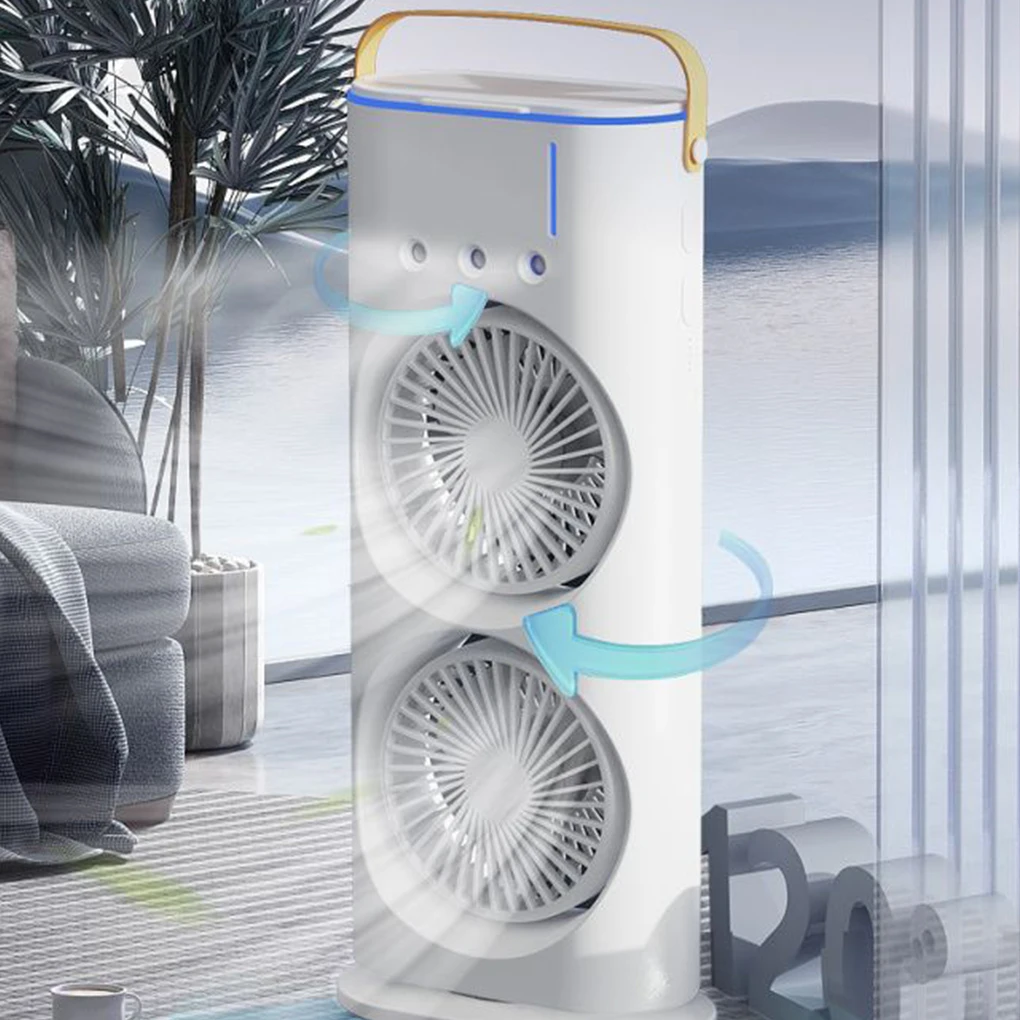 

Portable Desk Fan Strong Wind Double Quiet Operation PP Environmentally Friendly Materials Three in one fan