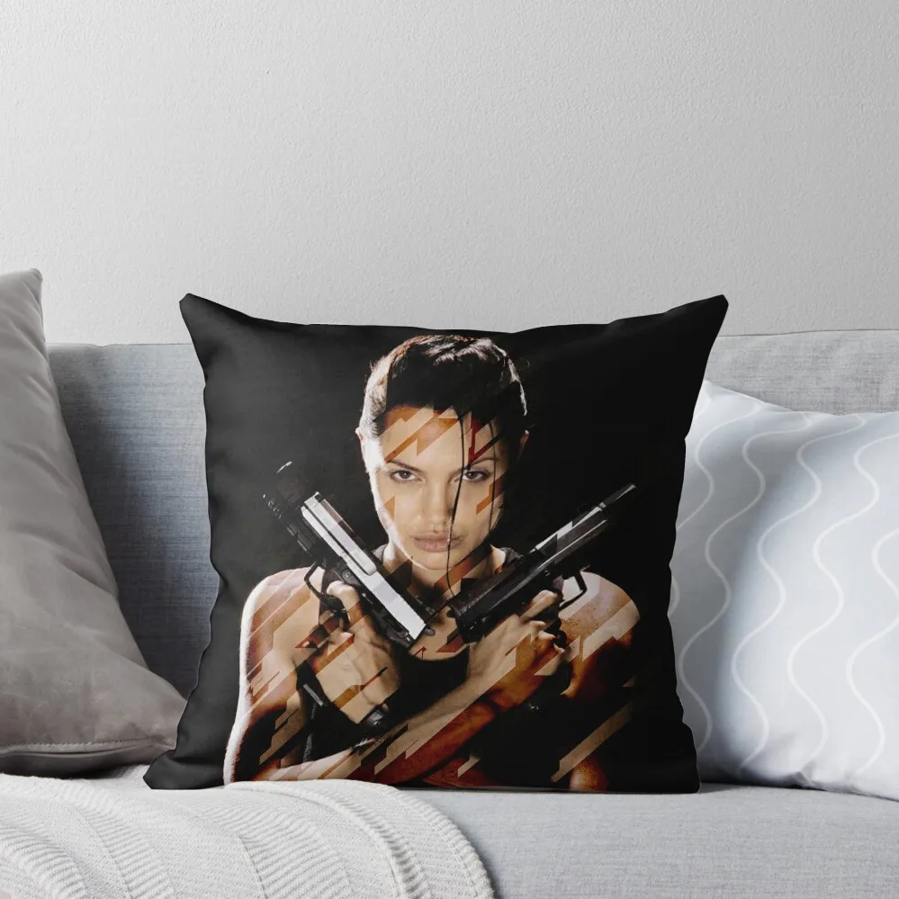 Lara Croft - Tomb Raider - Angelina Jolie Throw Pillow Luxury Cushion Cover anime girl pillow