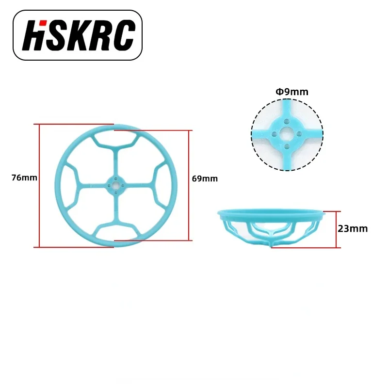 HSKRC – garde d'hélice haute résistance PC, 2.5 pouces 69mm, 4 pièces, pour Drones geprs Cinelog25 Cinewhoop 1940 2040 2035