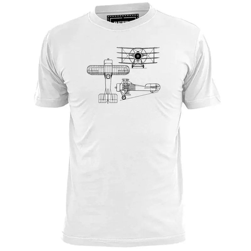 Mens Wight Quadruplane WW1 Blueprint T Shirt Aircraft