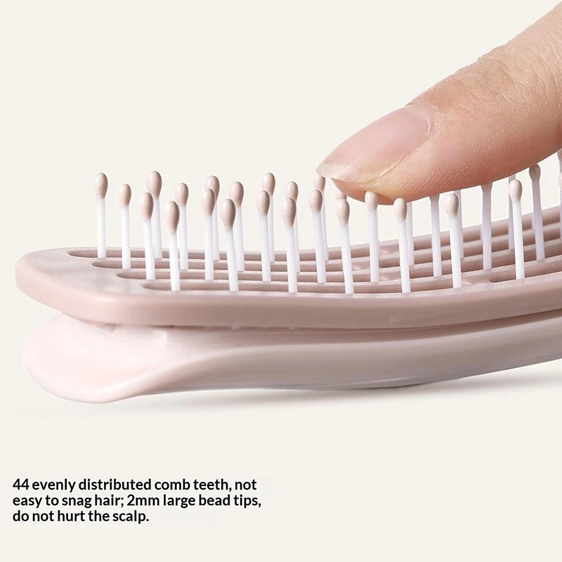 [فرشاة شعر صغيرة محمولة قابلة للطي، مشط تدليك الرأس، مضاد للكهرباء الساكنة، فرشاة شعر محمولة للسفر، أمشاط شعر للفتيات مع مرآة