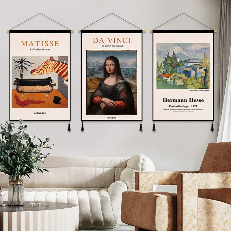 

Monet Impression Sunrise Canvas Tapestry Wall Hanging - World Famous Art for Bedroom & Dining Room Background, House Decor