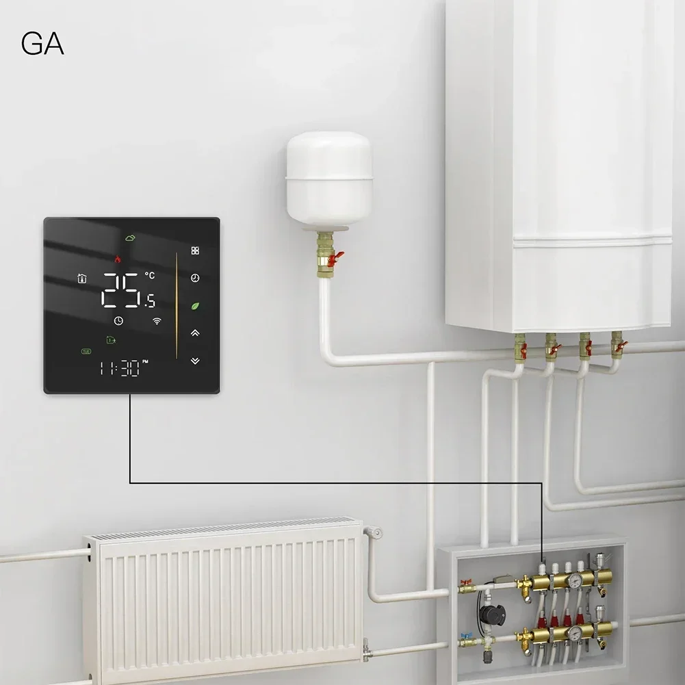 

For Zigbee Enabled Thermostat for Underfloor Heating and Gas Boiler Multi Level Temperature Setting User Friendly Interface