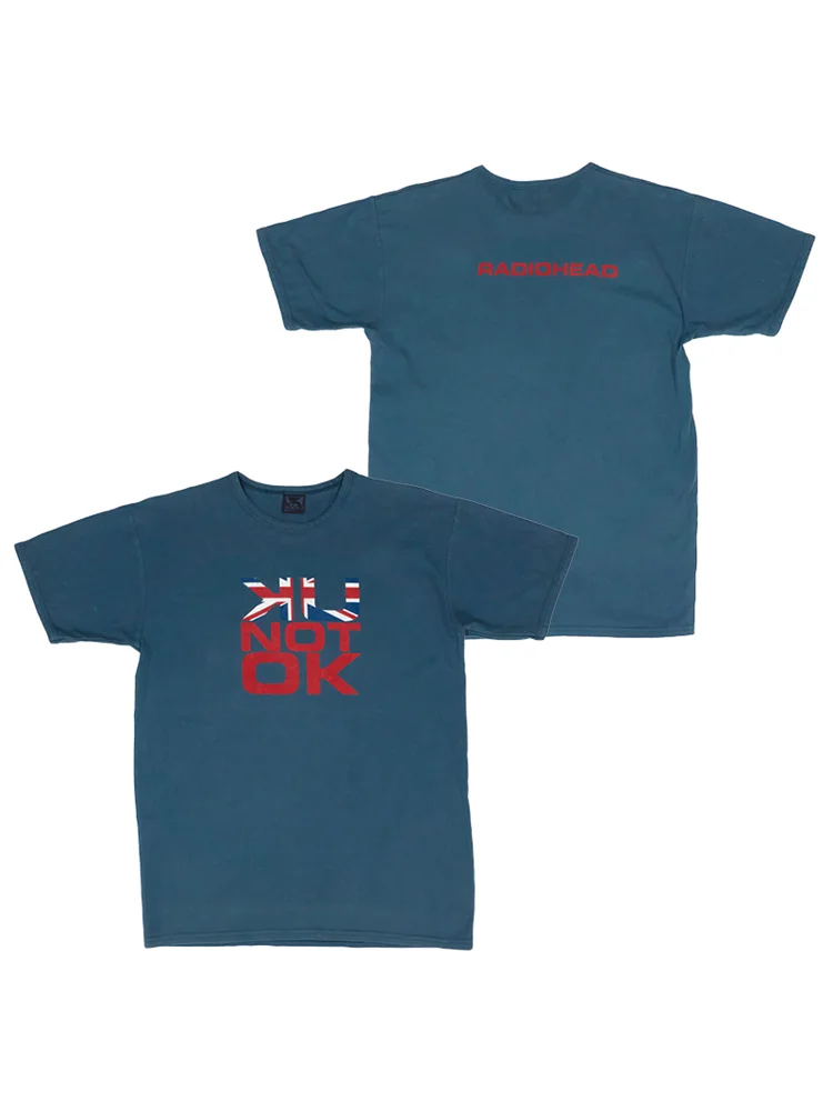 

Radiohead Band American High Street Sle Мужская футболка ort Sve из чистого хлопка с прямым принтом, дышащая, впитывающая пот, удобная...