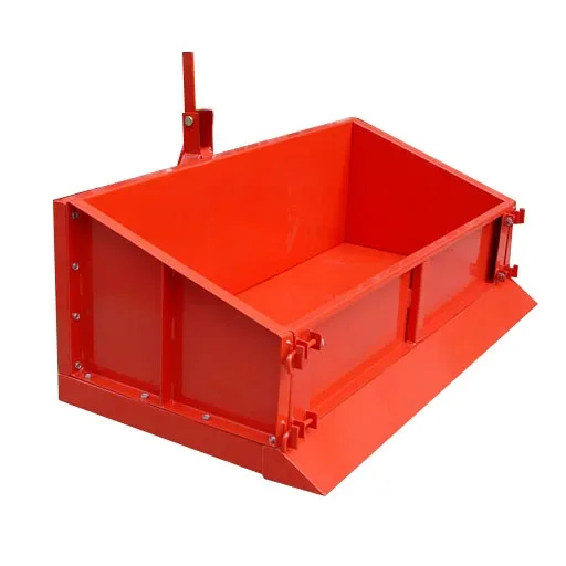 Agricultural three-point tractor transport box and tipping bucket transport box