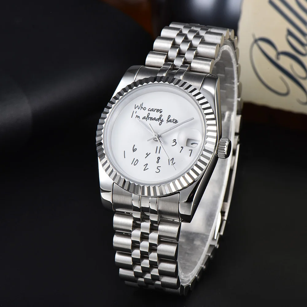 Men watch NH35A watch BLUE sky text dial men watches 39mm/36mm watch NH35 automatic movement Sapphire glass watch