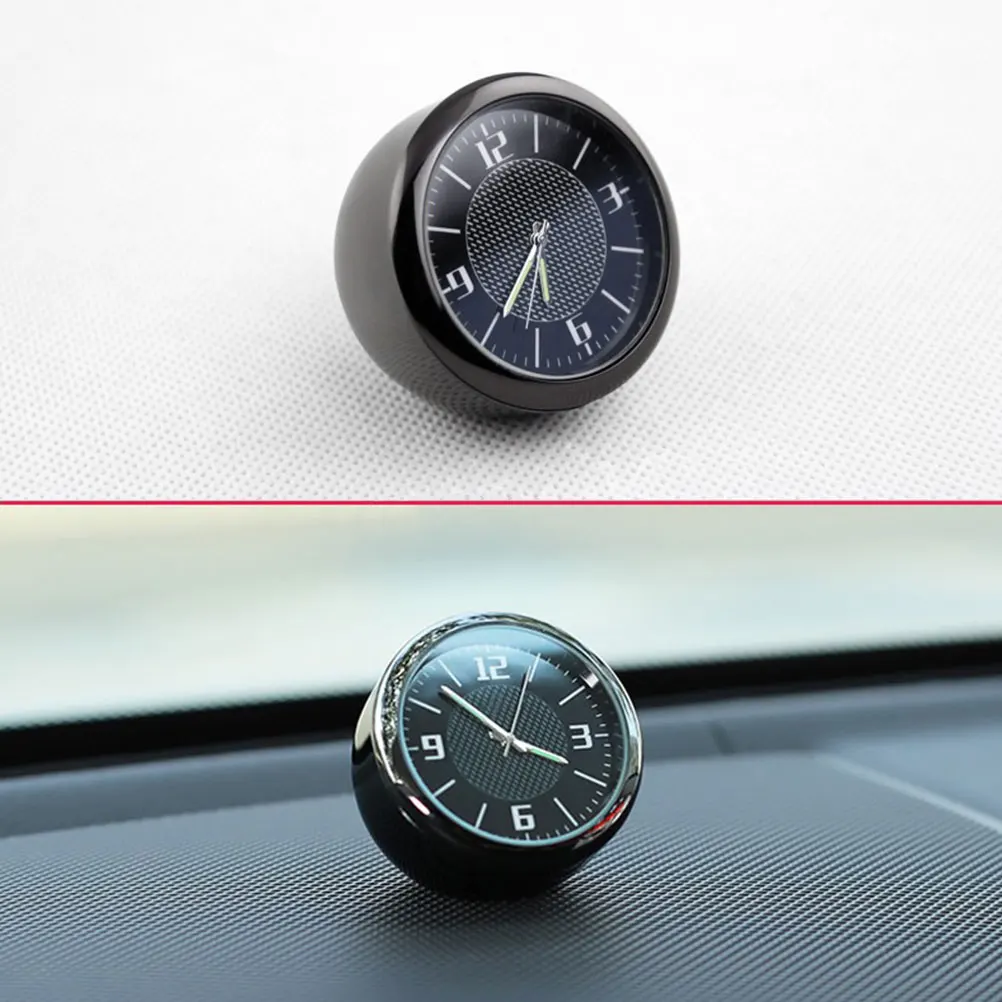 

1 set 1 Set Car Clock Durable Metal Mini Clock For Car Interior Universal Decoration Reliable Time Display No Glance Needed